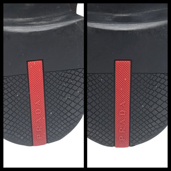 Prada Boots Womens 39.5 9.5 Brown Leather Knee High Block Heel Riding Side Zip - Picture 16 of 16